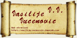 Vasilije Vučenović vizit kartica